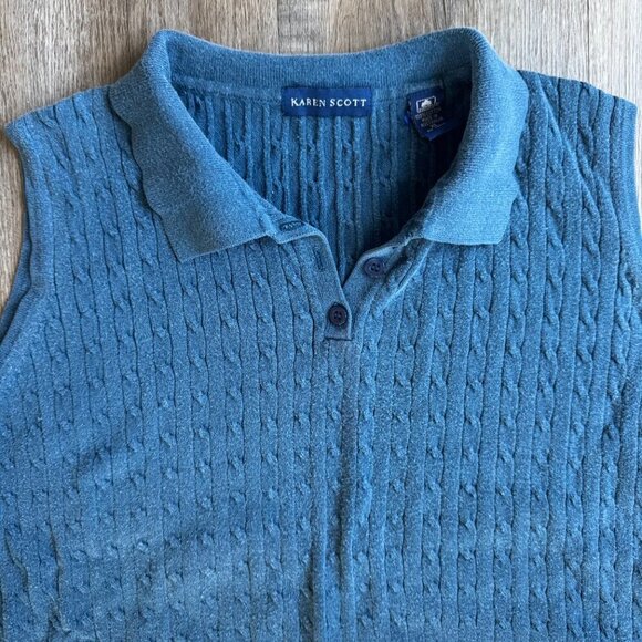 Vintage Blue Sweater Vest Made in Australia XL - Picture 2 of 4